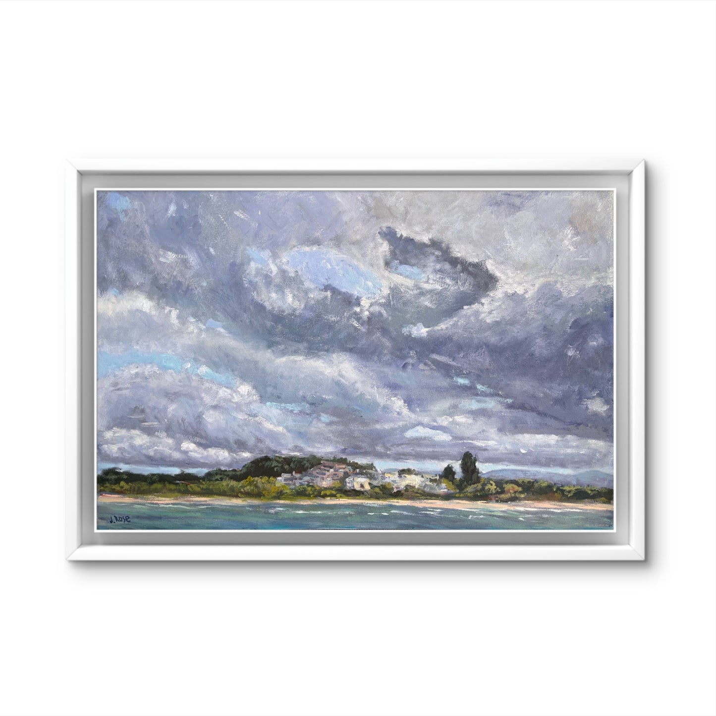 Afternoon clouds gather over Coffs Harbour| Oil painting | Impressionist | JudithRoseArt | collector |Australian Artist