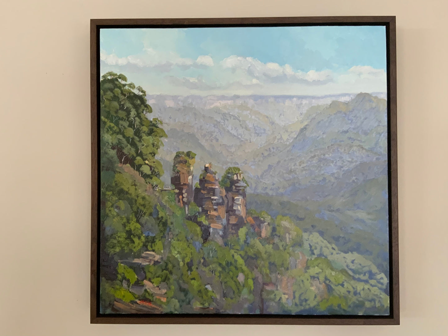The 3 Sisters|Iconic Blue MountainsLandscape| Oil painting | Impressionist | JudithRoseArt | collector | Australian Artist
