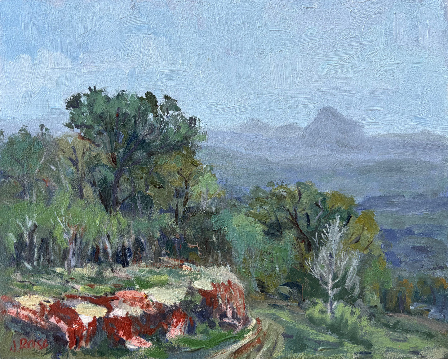 View to Glasshouse | Impressionist Oil Painting | Judith Rose Art