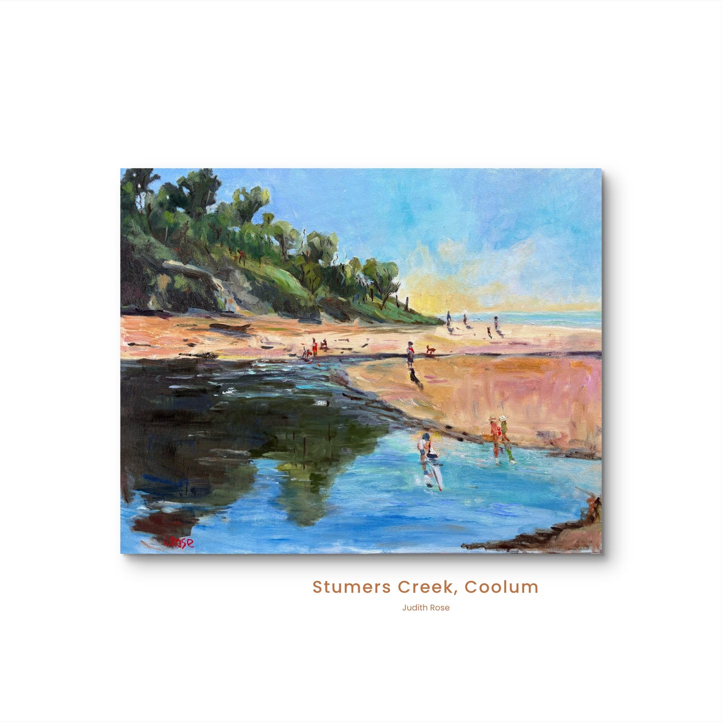Stumers Creek, Coolum Beach | Impressionist Oil Painting | Judith Rose Art