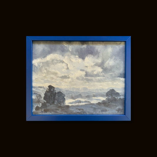Cloud landscape tonal study| Oil painting | Impressionist | JudithRoseArt | collector | Australian Artist