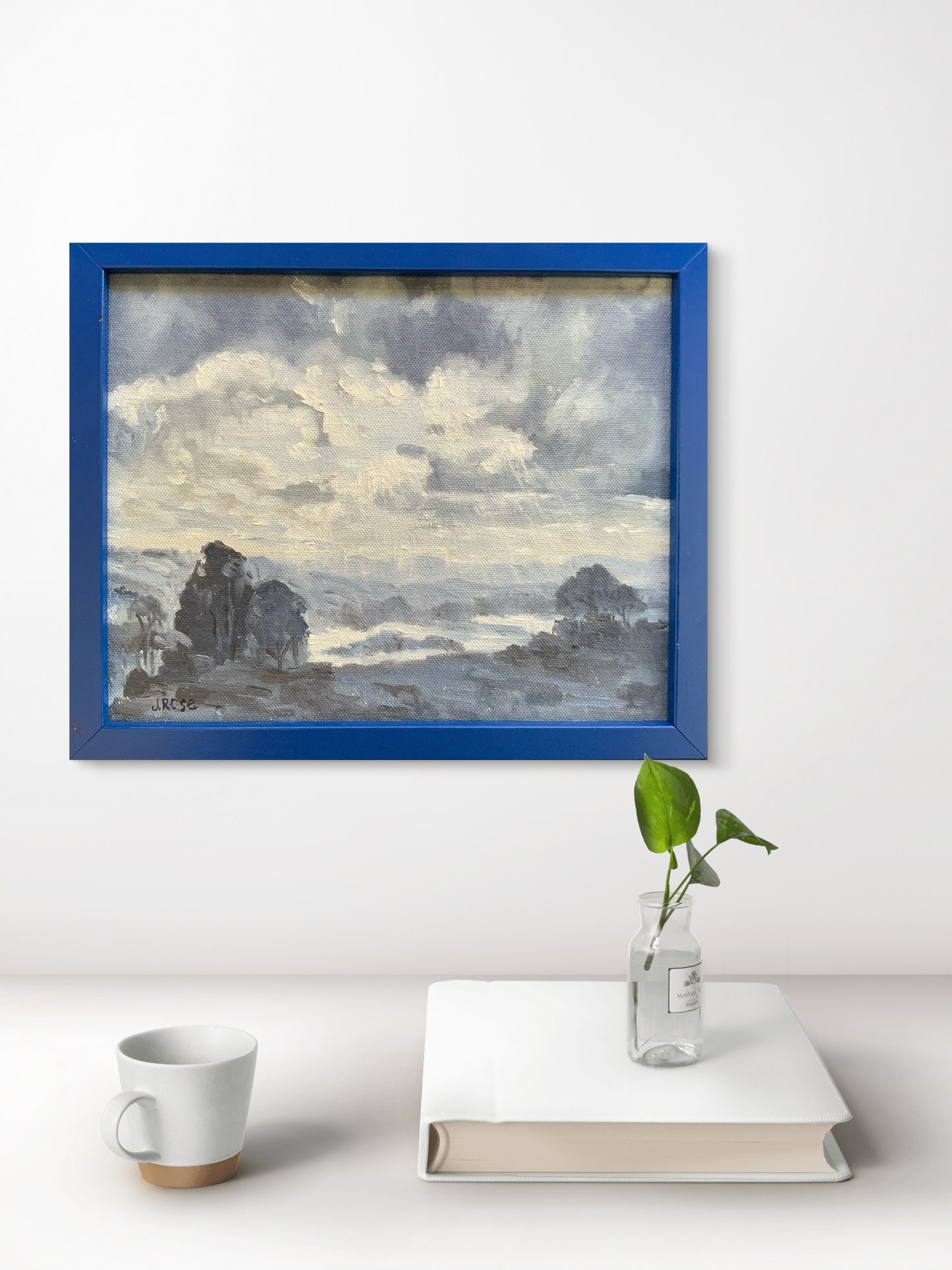 Cloud landscape tonal study| Oil painting | Impressionist | JudithRoseArt | collector | Australian Artist