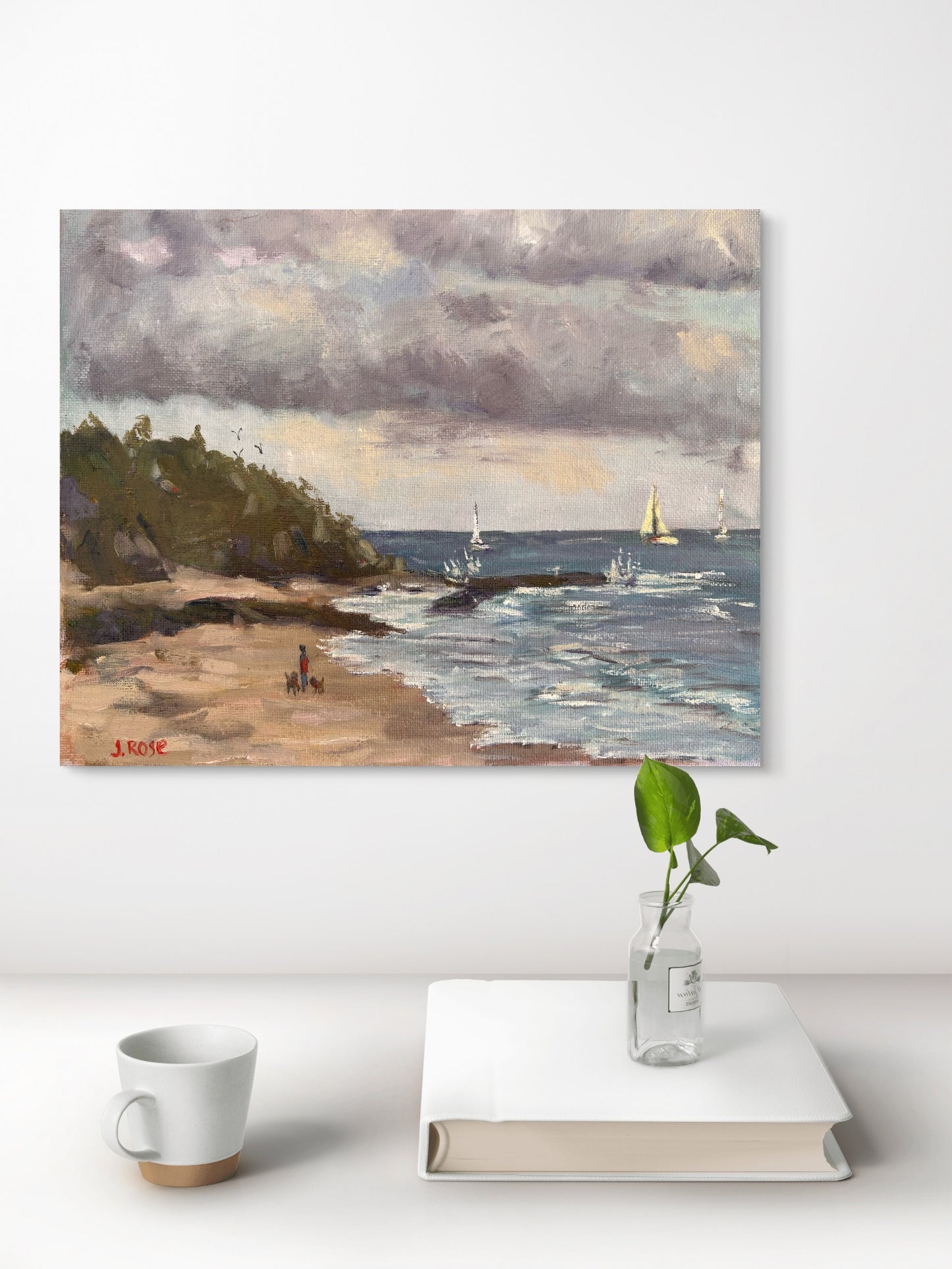Storm over Mooloolaba| Sunshine Coast|Oil painting | Impressionist | JudithRoseArt | collector | Australian Artist