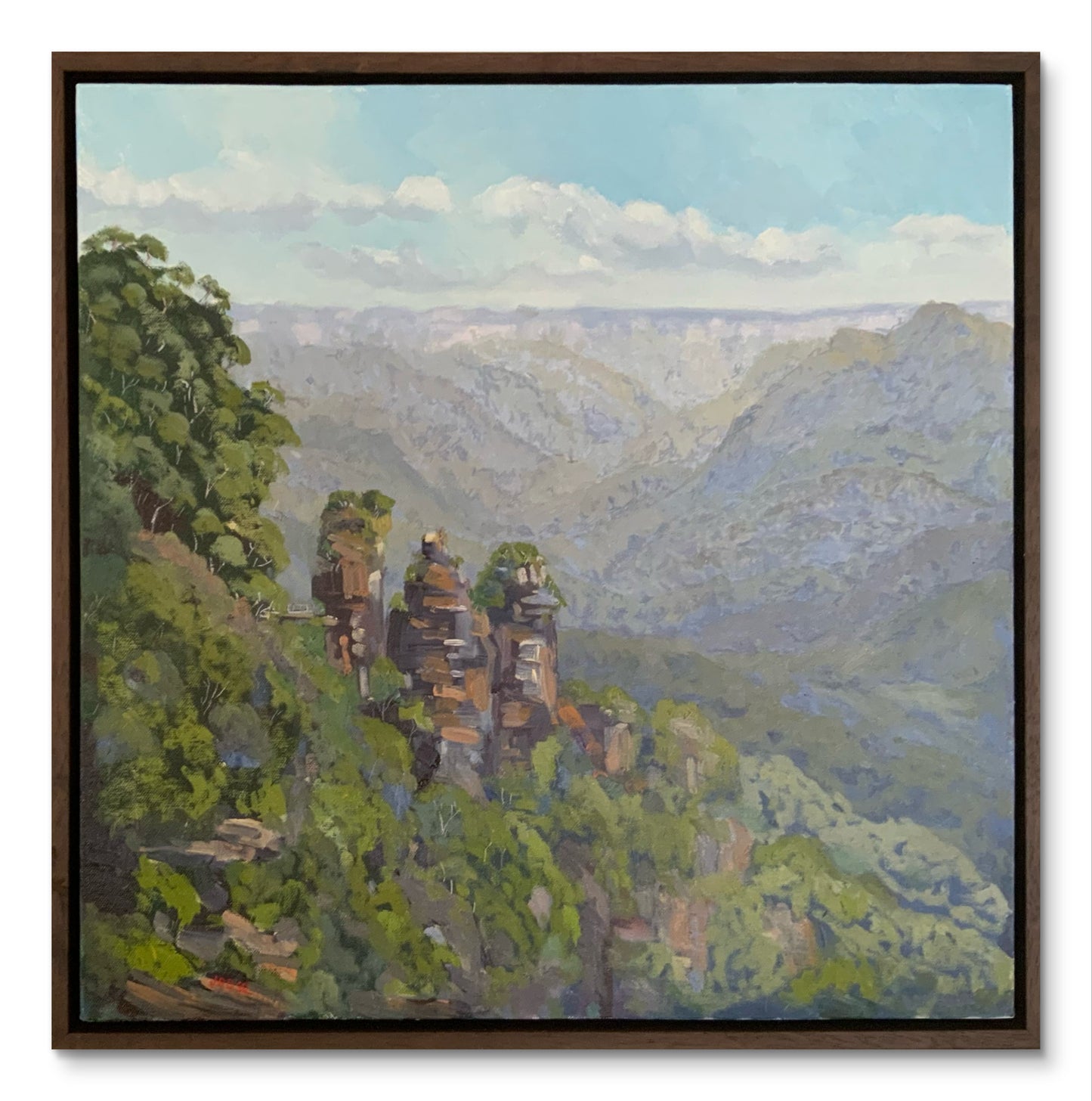 The 3 Sisters|Iconic Blue MountainsLandscape| Oil painting | Impressionist | JudithRoseArt | collector | Australian Artist