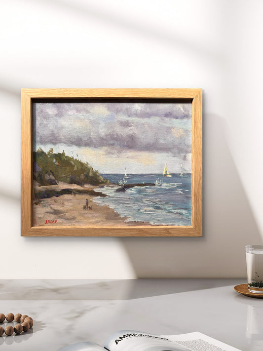 Storm over Mooloolaba| Oil painting | Impressionist | JudithRoseArt | collector | Australian Artist