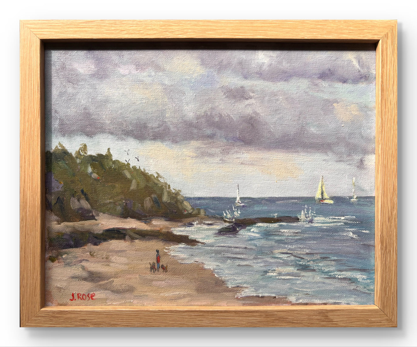 Storm over Mooloolaba| Oil painting | Impressionist | JudithRoseArt | collector | Australian Artist