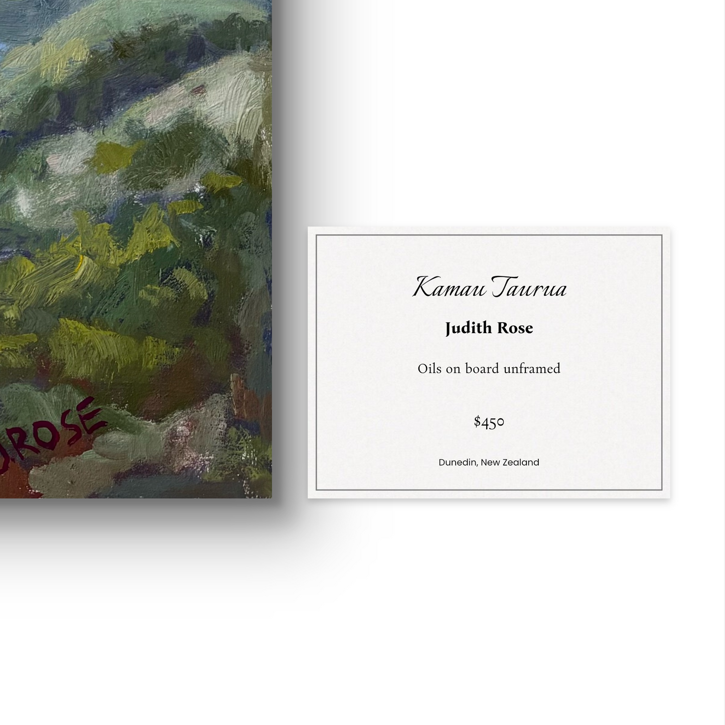 Kamau Tūāra Dunedin | Impressionist Oil Painting | Judith Rose Art