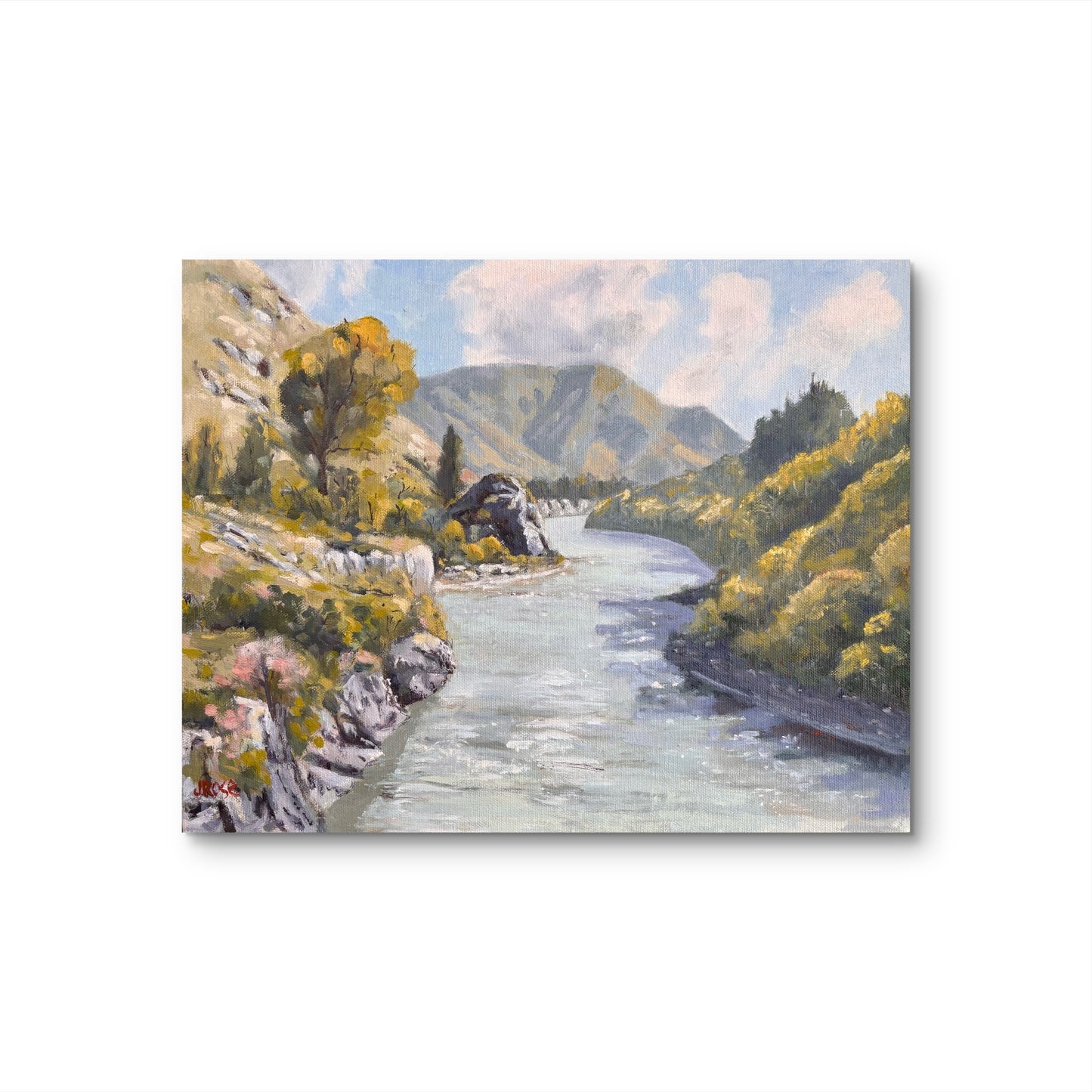 Shotover River| New Zealand | Oil painting | Impressionist | JudithRoseArt | collector |