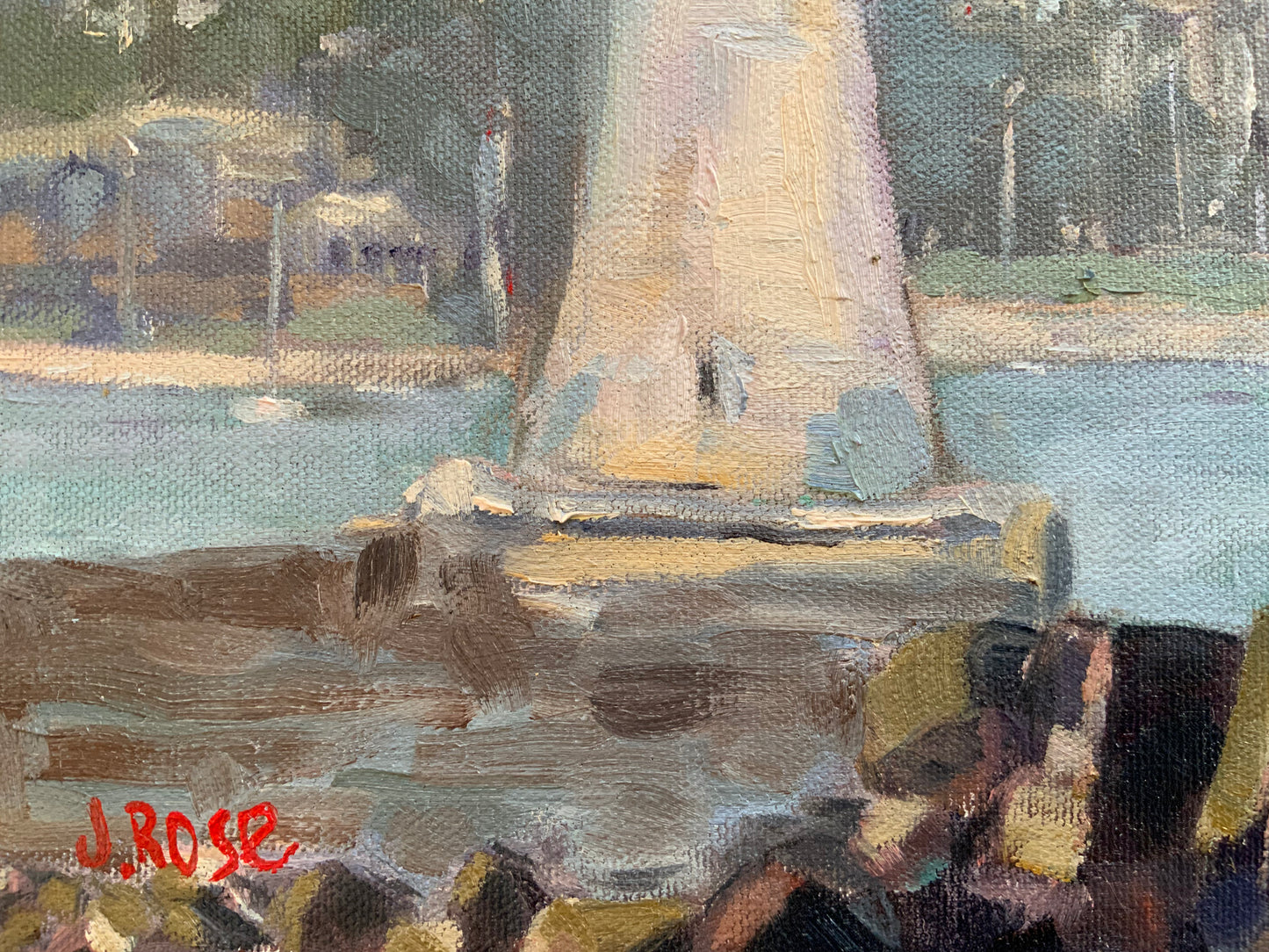 Wollongong Lighthouse | Oil painting | Impressionist | JudithRoseArt | collector | Australian Artist