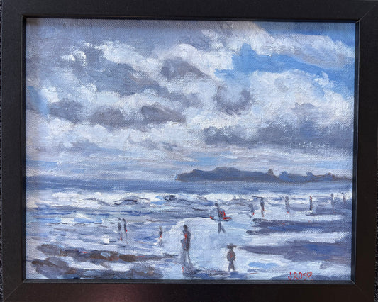 Mudjimba Beach Study | Monochromatic Oil Painting | Judith Rose Art