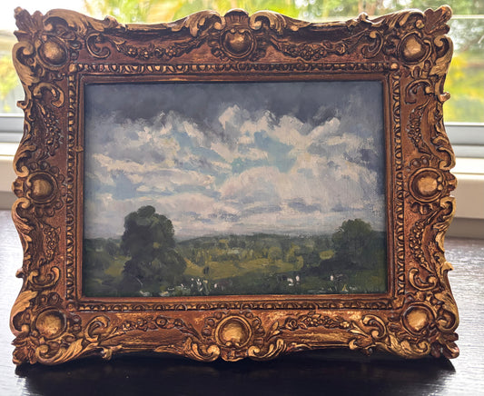 Green Pastures| Oil painting | Impressionist | JudithRoseArt | collector | Australian Artist