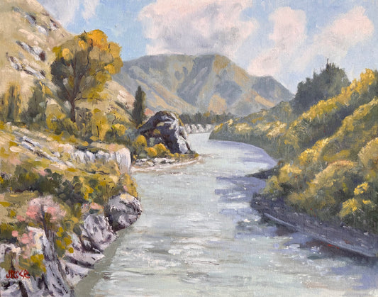 Shotover River| New Zealand | Oil painting | Impressionist | JudithRoseArt | collector |