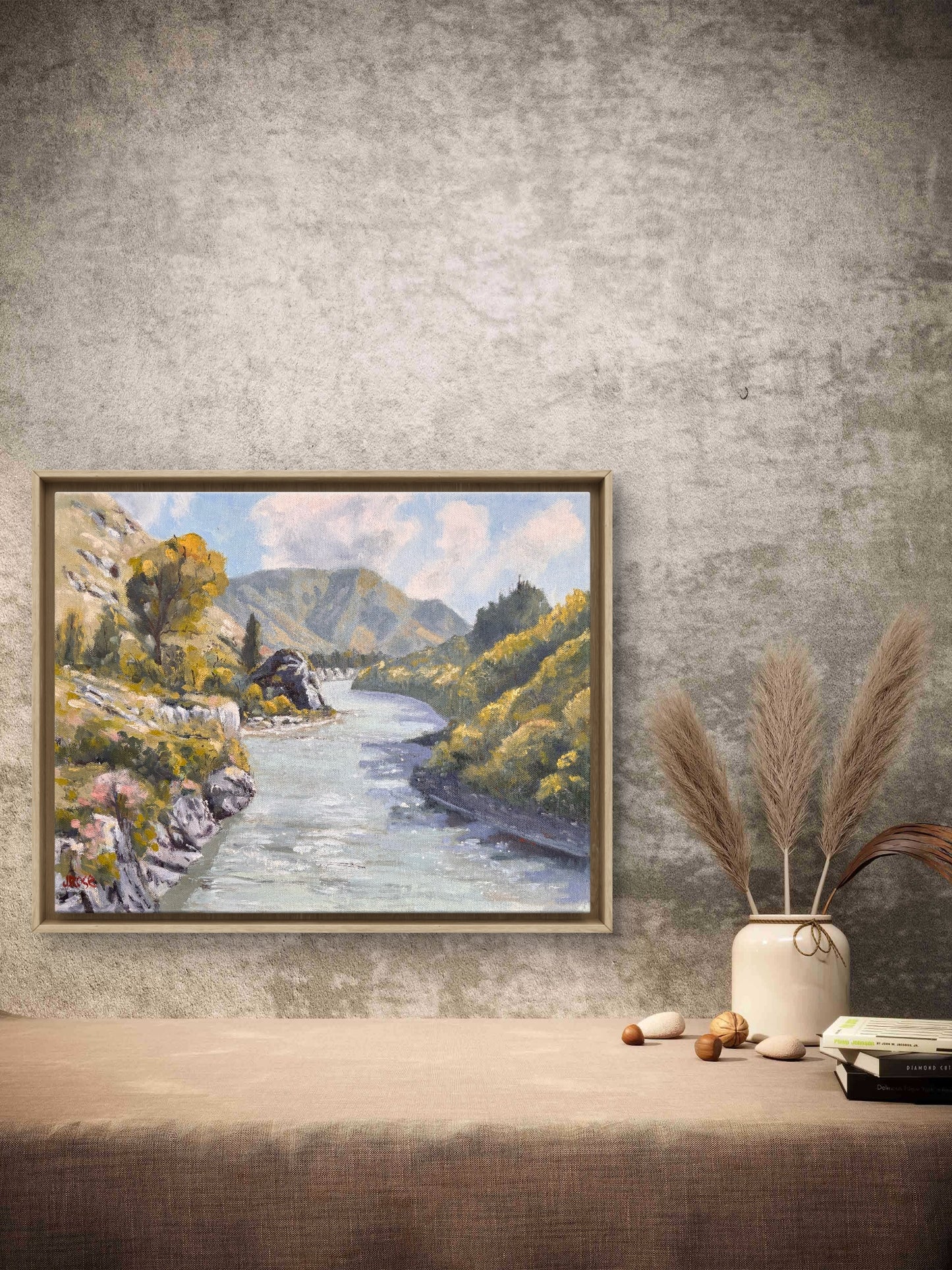 Shotover River| New Zealand | Oil painting | Impressionist | JudithRoseArt | collector |