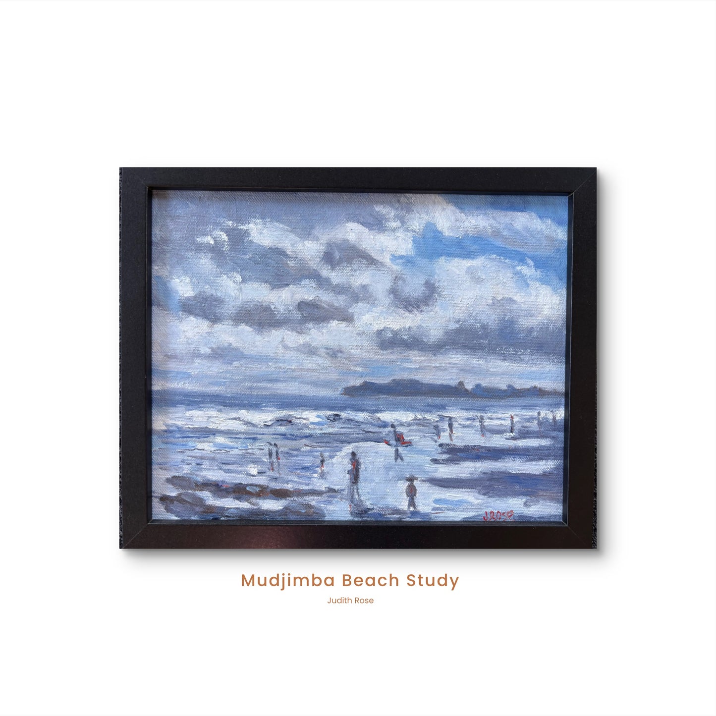 Mudjimba Beach Study | Monochromatic Oil Painting | Judith Rose Art